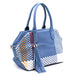 Woven Colorblock Satchel/Tote Side