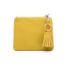 Coin Pouch/ID Holder with Tassel Accent Yellow