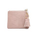 Coin Pouch/ID Holder with Tassel Accent Light Pink