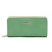 Zip Around Wallet with Gold Accent Green