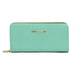 Zip Around Wallet with Gold Accent Mint