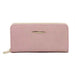 Zip Around Wallet with Gold Accent Pink