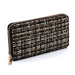 Fashion Woven Check Wallet Brown