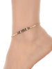 Flat Bead Anklet Turquoise