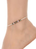 Flat Bead Anklet Turquoise2