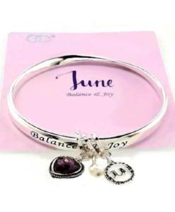 Birthstone Twist Bangle June