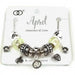 Multi Bead Birthstone Bracelet April