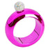 Bangle Bracelet Flask with Rhinestone Jewel Closure Hot Pink