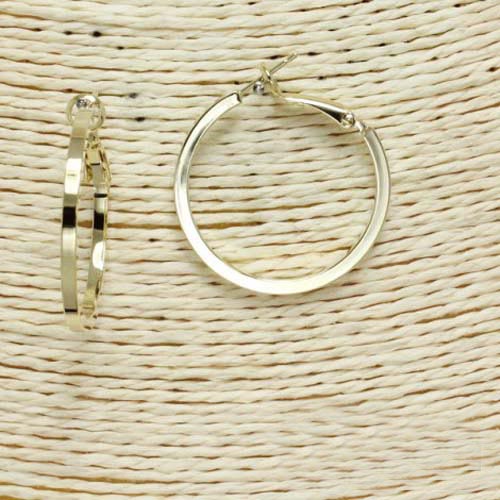 Stylish Hoop Earrings Gold 30mm and 40mm