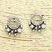 Stylish Round Cluster Earrings Silver