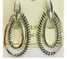 Bali Texture Double Teardrop Clip Earrings