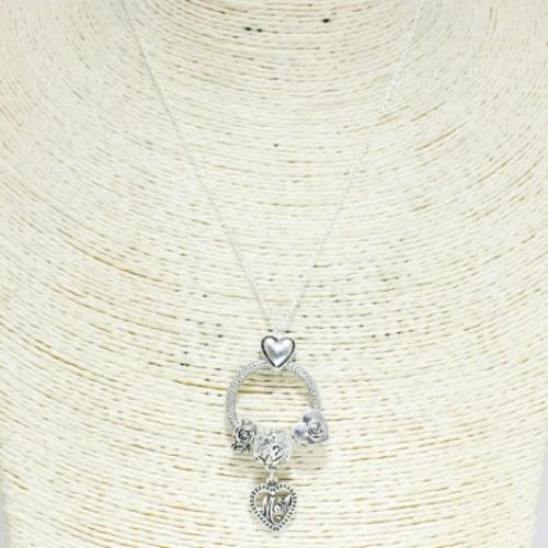 Antique Silver Pendent Necklace Mom
