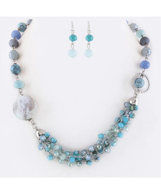 Unique Mixed Beads Necklace Set