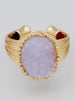 Simulated Druzy Multi Wire Row Adjustable Ring Lavender