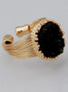 Simulated Druzy Multi Wire Row Adjustable Ring Side View