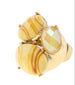 Three Clustered Oval Faux Stone Stretch Ring