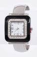 Crystal Bangle Watch Black