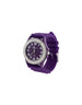 Jelly Watch with Rhinestones - Large Face Purple