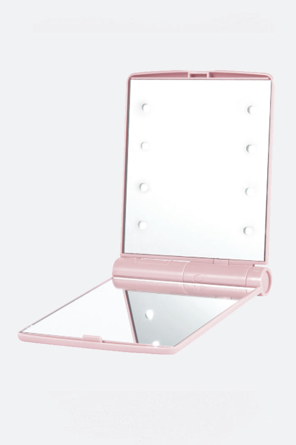 LED Bi-Fold Compact Mirror