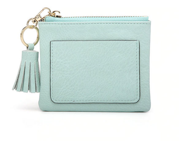 Coin Pouch/ID Holder with Tassel Accent