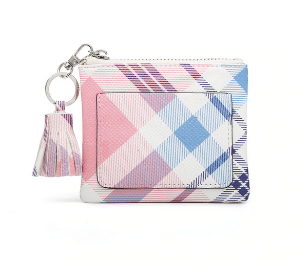 Coin Pouch/ID Holder with Tassel Accent