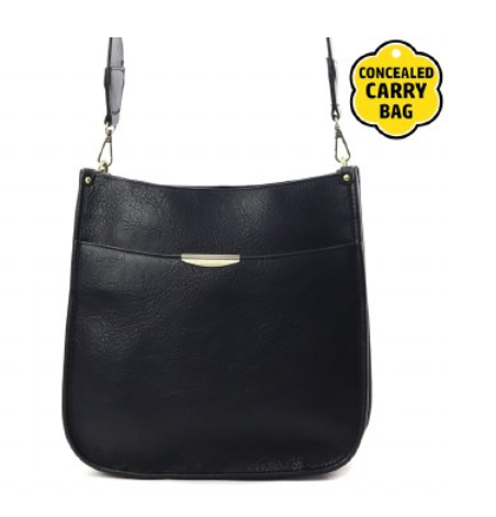 Conceal Carry Messenger Bag - Black
