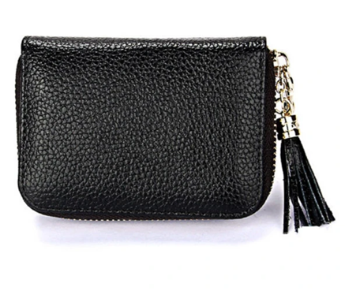 RFID Genuine Leather 15 Card Wallet Black