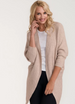 Ribbed Cocoon Cardigan Beige