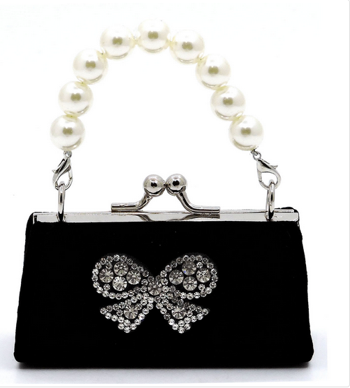 Velvet & Pearl Coin/Lipstick Purse