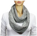 Floral Infinity Lace Scarf Grey