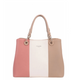 David Jones Striped Colorblock Satchel/Tote Brick