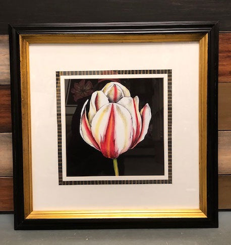 Matted/Framed Flower Pictures 3 / Set of 4