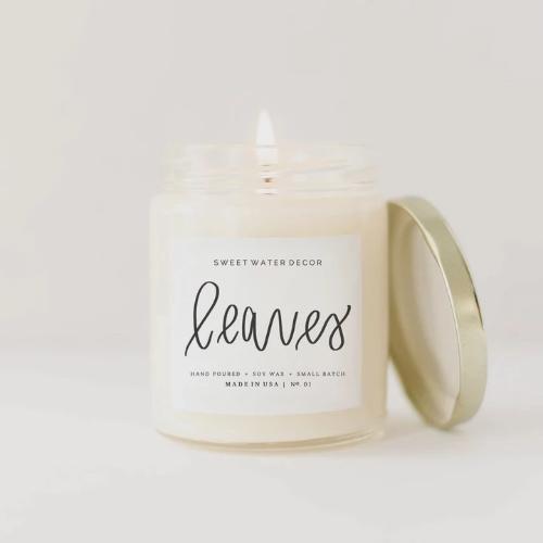 Leaves Soy Candle | Clear