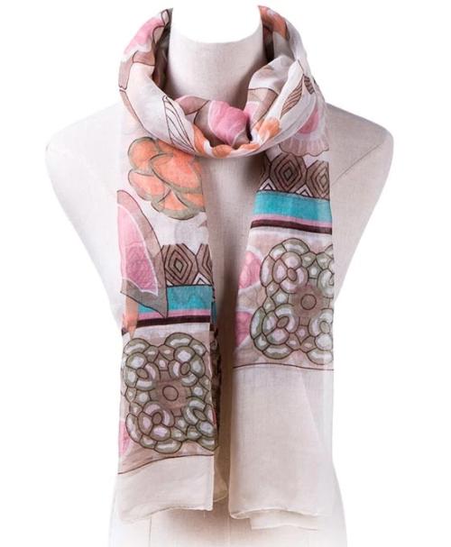 Mix Print Fashion Lightweight Scarf