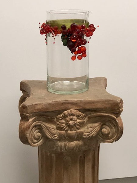 Holly Berry Christmas Vase