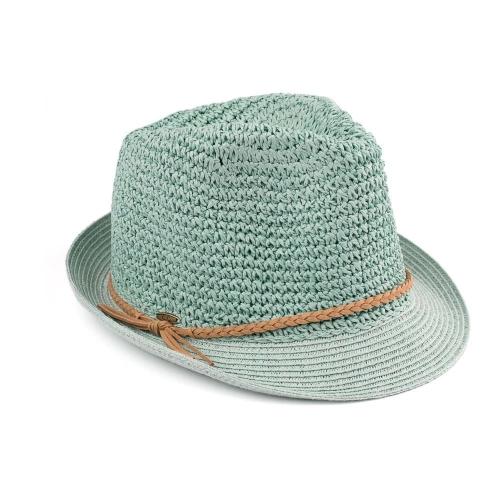 Fedora Hat with Braided Accent Mint