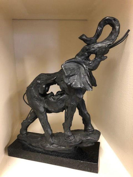 Sculptured Metal Elephant