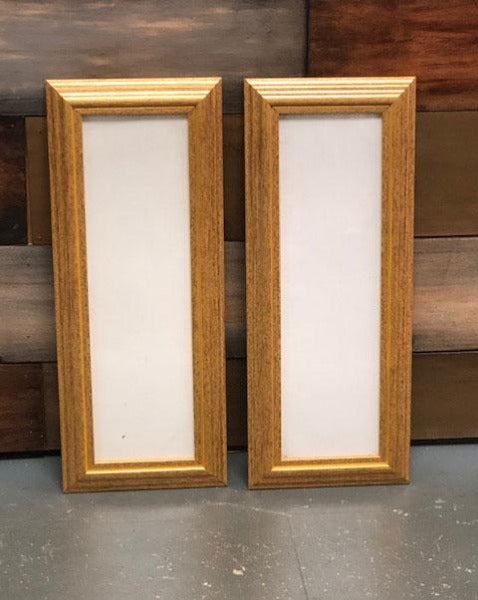 Set of Two Gold Vertical Picture Frames