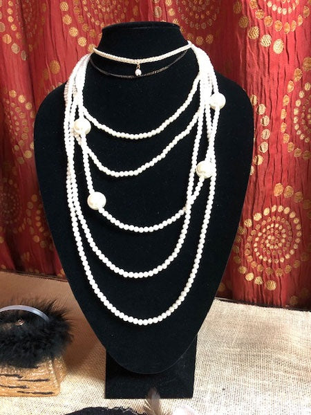 Large Black Velvet Necklace Display