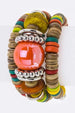 Wooden Beads Wrapped Bracelet Multi
