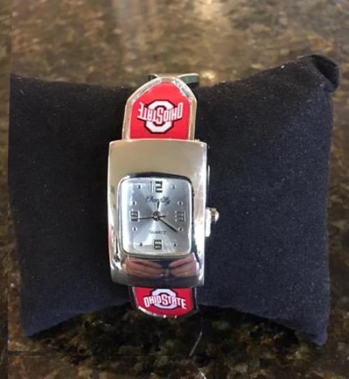 OSU Buckeyes Smooth Fancy Rectangle Cuff Watch