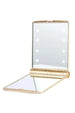 LED Bi-Fold Compact Mirror Gold